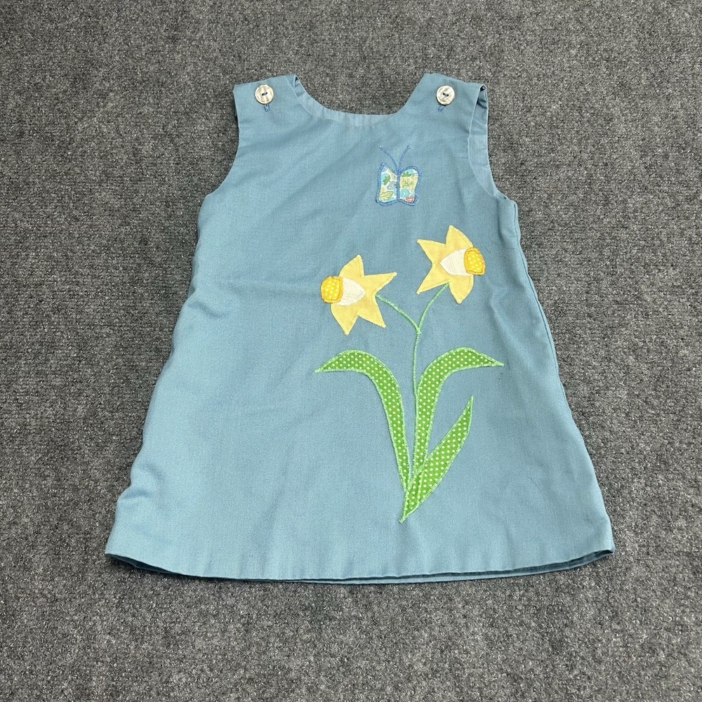 VTG Girls Jumper 4  Daffodils /Butterfly‎ Made By The Pond
